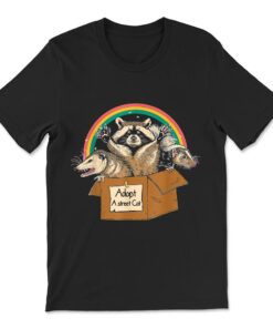 Adopt A Street Cat Shirt Funny Opossum Raccoon Skunk T-shirt
