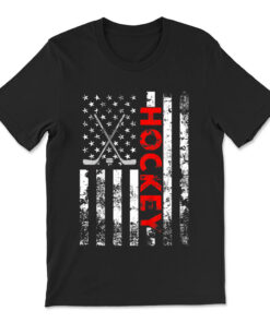 American Flag Hockey Usa Patriotic T-shirt