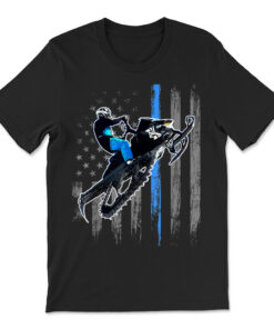American Flag Snowmobile Shirt Snowmobile Riding T-shirt