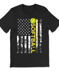 American Flag Softball Team T-shirt