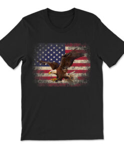 Bald Eagle 4th Of July Christmas Gift American Flag Country T-shirt