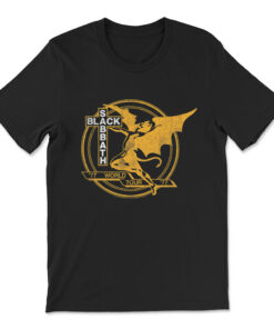 Black Sabbath Official World Tour '77 White_yellow T-shirt