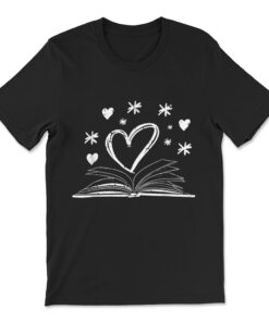 Bookworm Librarian Valentines Day T-shirt