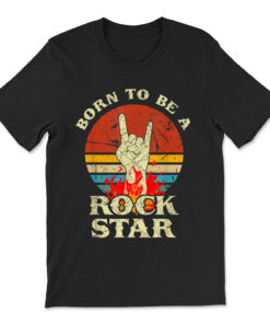 Born To Be Rock Star T-shirt Hand Horns T-shirt