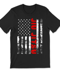 Brazilian Jiu Jitsu American Flag Us Sports T-shirt
