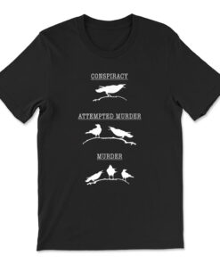 Crow Poetry Attempted Murder Skull Gothic Edgar Allan Poe T-shirt
