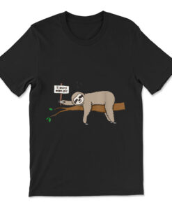 Cute Sleeping Sloth Lazy Tired Napping T-shirt