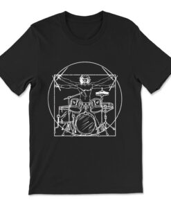 Drummer Gift Da Vinci Drums Drawing Present T-shirt