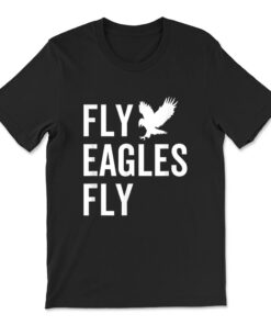 Fly Eagles Fly Vintage Flying Bird Inspirational Hawk Fan T-shirt