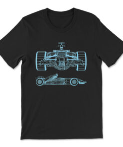 Formula Racing Car Silhouette Mechanical Engineering Draw T-shirt