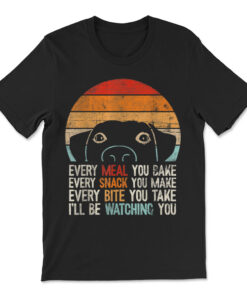 Funny Dog Tshirt Retro Dog Tee I'll Be Watching You Dog T-shirt