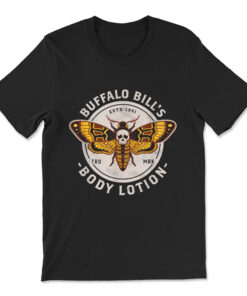 Goth Body Lotion Deaths Head Moth Distressed Horror T-shirt