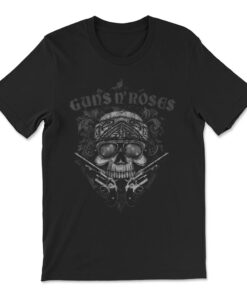 Guns N' Roses Official Skull Guns Bandanna T-shirt
