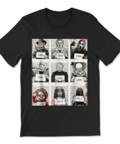 Halloween Creepy Legends Killer Mugshots Horror Fan T-shirt