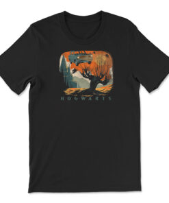 Harry Potter Hogwarts Whomping Willow Distressed Poster T-shirt