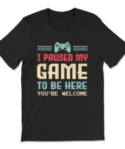 I Paused My Game To Be Here You're Welcome T-shirt