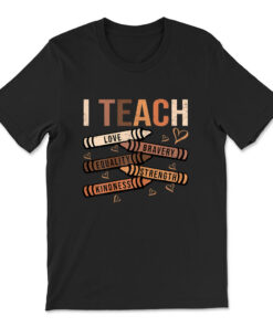 I Teach Black History Month Melanin Afro African Teacher T-shirt