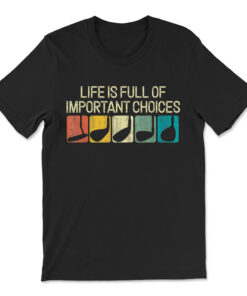 Life Is Full Of Important Choices Vintage Golf Golfer T-shirt