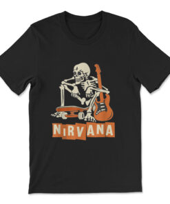 Nirvana Skateboard Skeleton T-shirt