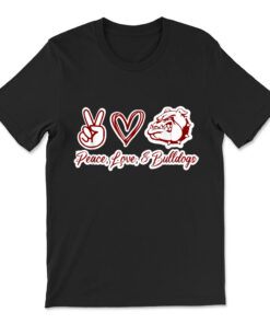 Peace Love And Bulldogs T-shirt