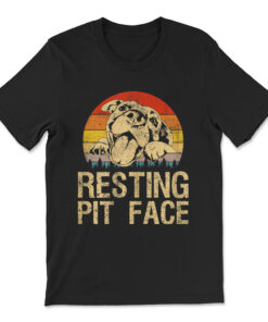 Pitbull Resting Pit Face Funny Pitbull Lovers T-shirt
