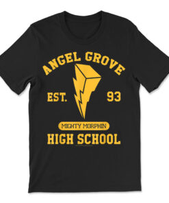 Power Rangers Angel Grove High School Gold Collegiate T-shirt