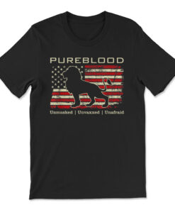 Pureblood Movement Pureblood Medical Freedom Lion Usa Flag T-shirt