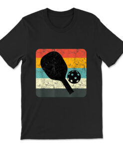 Retro Vintage Pickleball Silhouette Pickleball T-shirt