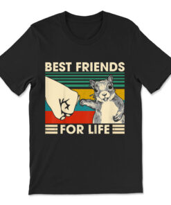 Retro Vintage Squirrel Best Friend For Life Fist Bump T-shirt