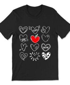 Teach Love Inspire Hearts Valentines Day T-shirt