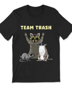 Team Trash Opossum Raccoon Rat Funny Animals Garbage Gang T-shirt