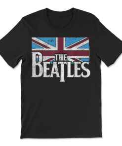 The Beatles British Flag Red White And Blue T-shirt