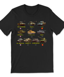 Top Ten Best Ww2 Tanks M4 Sherman Panzer Iv Tiger Ii T-34 T-shirt
