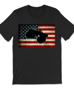 Usa Flag Big Monster Size Cars Shirt Big Style Truck T-shirt