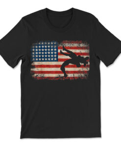 Usa Flag Wrestling American Flag Wrestling Wrestle T-shirt