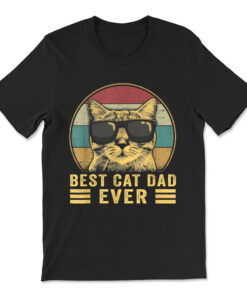 Vintage Best Cat Dad Ever Bump Fit T-shirt