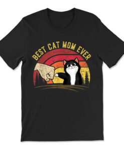 Vintage Best Cat Mom Ever Cat T-shirt