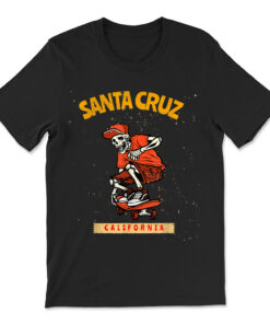 Vintage Santa Cruz California Skeleton Skateboarder T-shirt