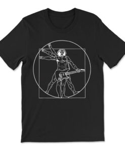 Vitruvian Man Guitar Music Player Da Vinci Guitarist T-shirt