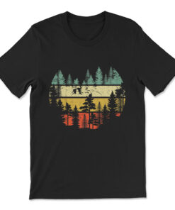 Wildlife Trees Outdoors Nature Retro Forest T-shirt
